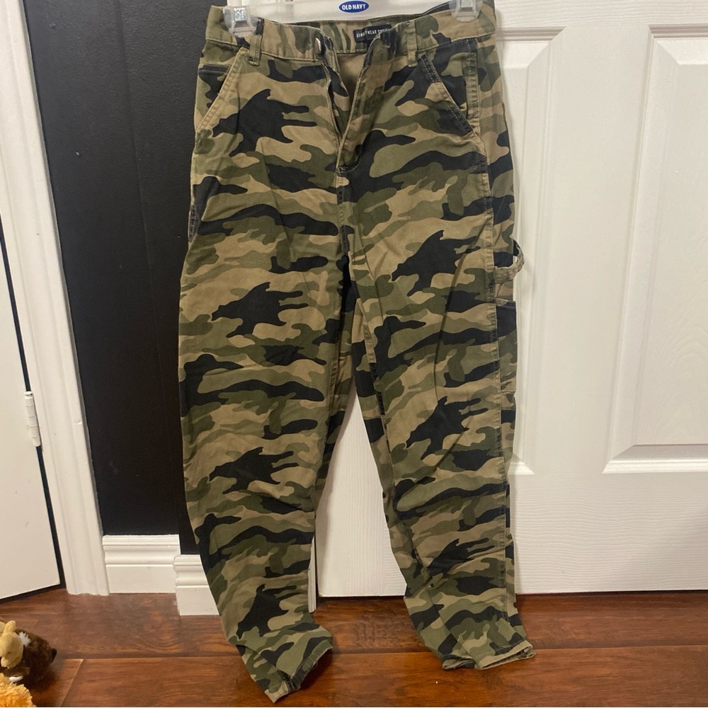 Streetwear Society Green Camo Cargo Pants